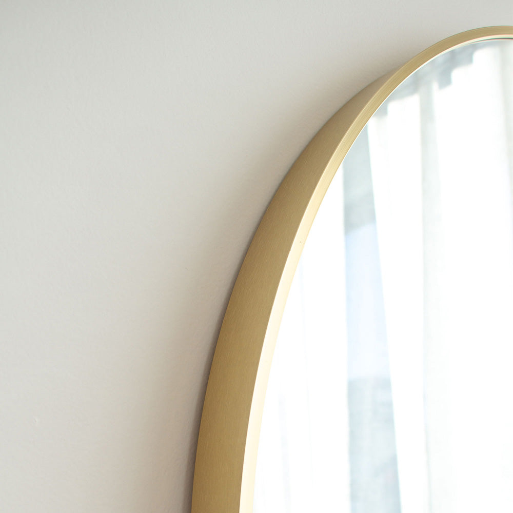 Alberto Arch Floor Mirror - Brass