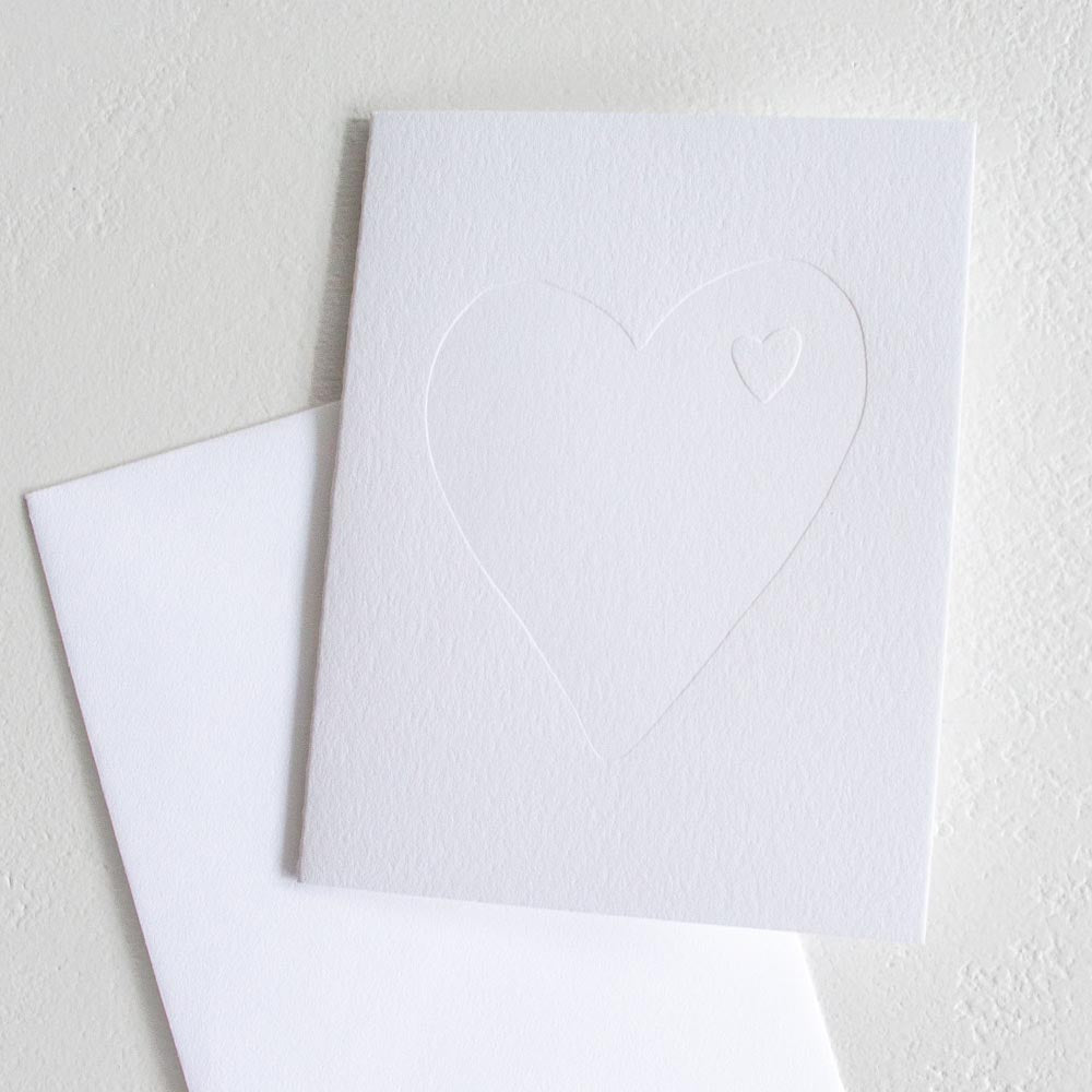Big Hearted Greeting Card - White