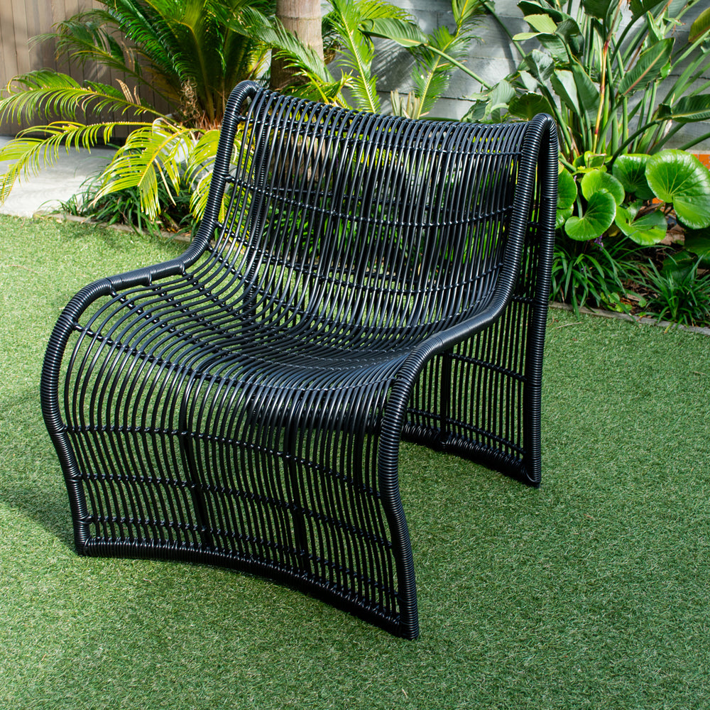 Wave Chair (Straight Weave) - Black