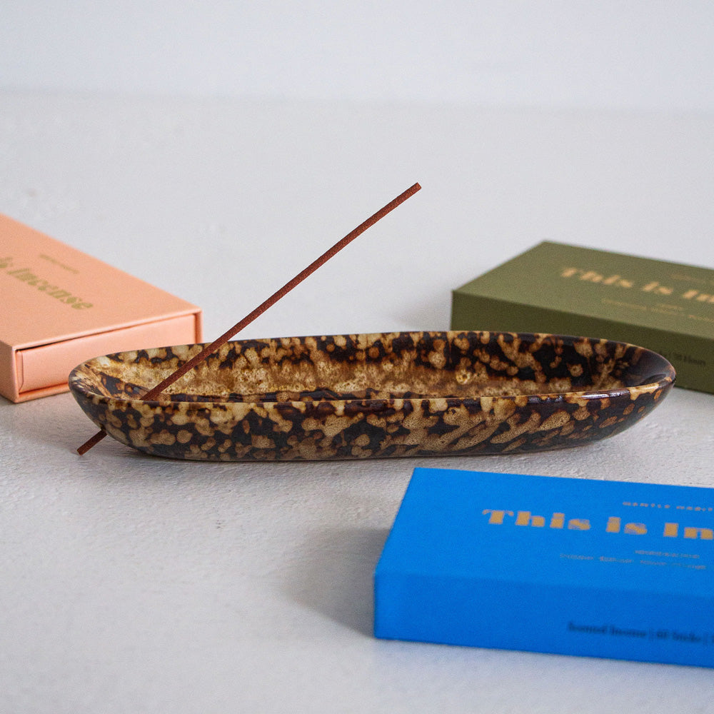 Ceramic Incense Holder - Chocolate