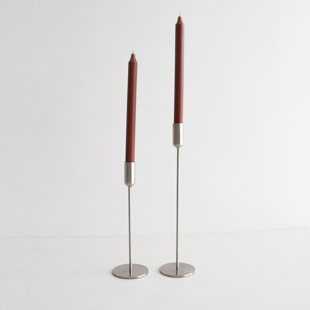 Kira Stainless Steel Candle Holder Set