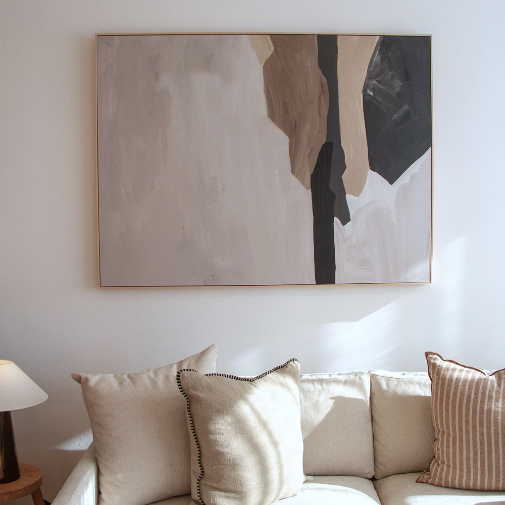 Tranquil Coastline Framed Canvas - Night