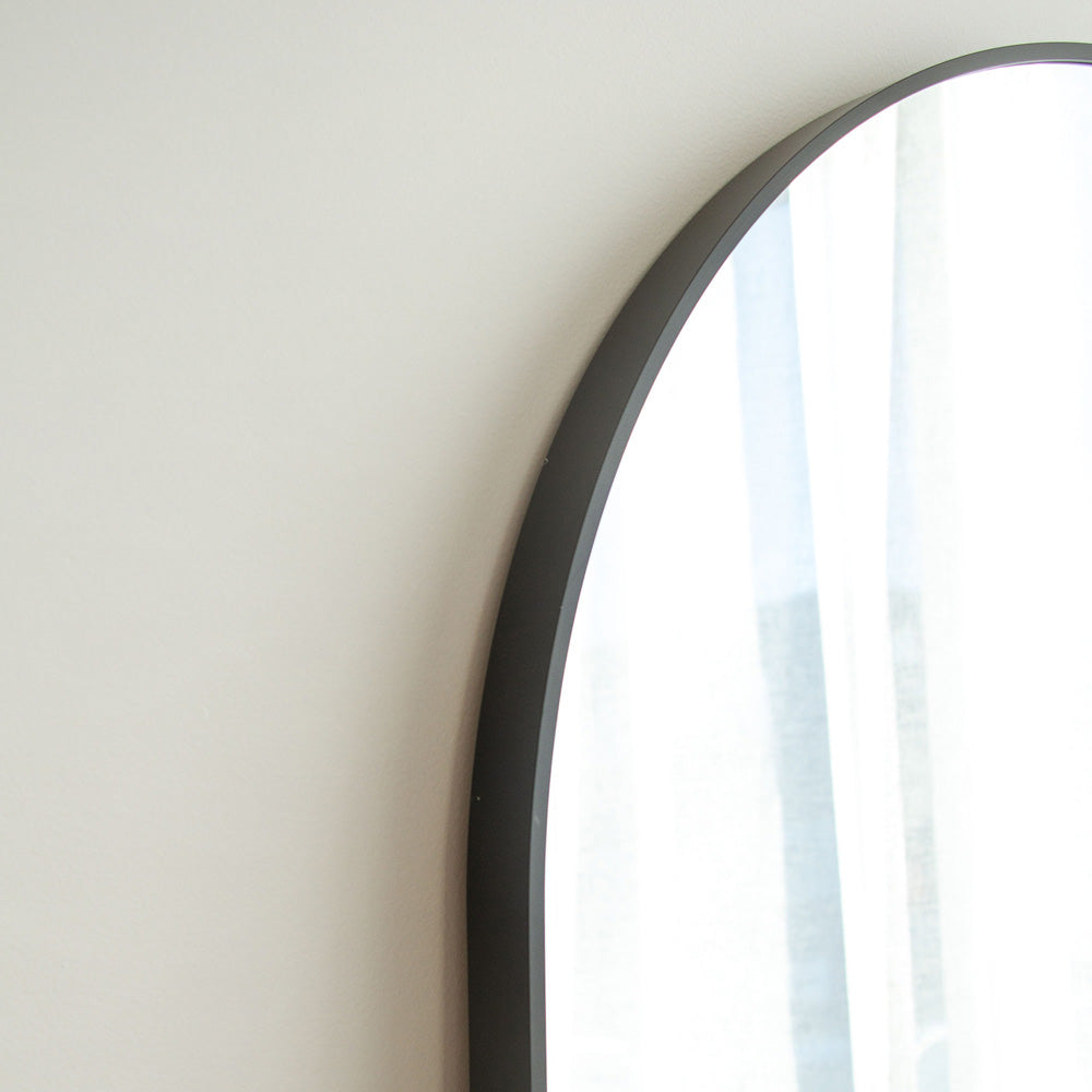 Alberto Arch Floor Mirror - Black