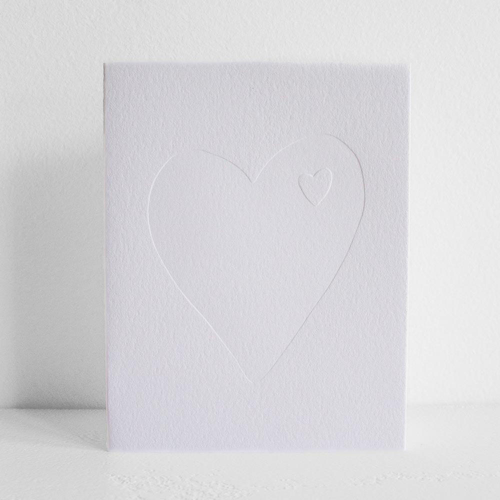 Big Hearted Greeting Card - White