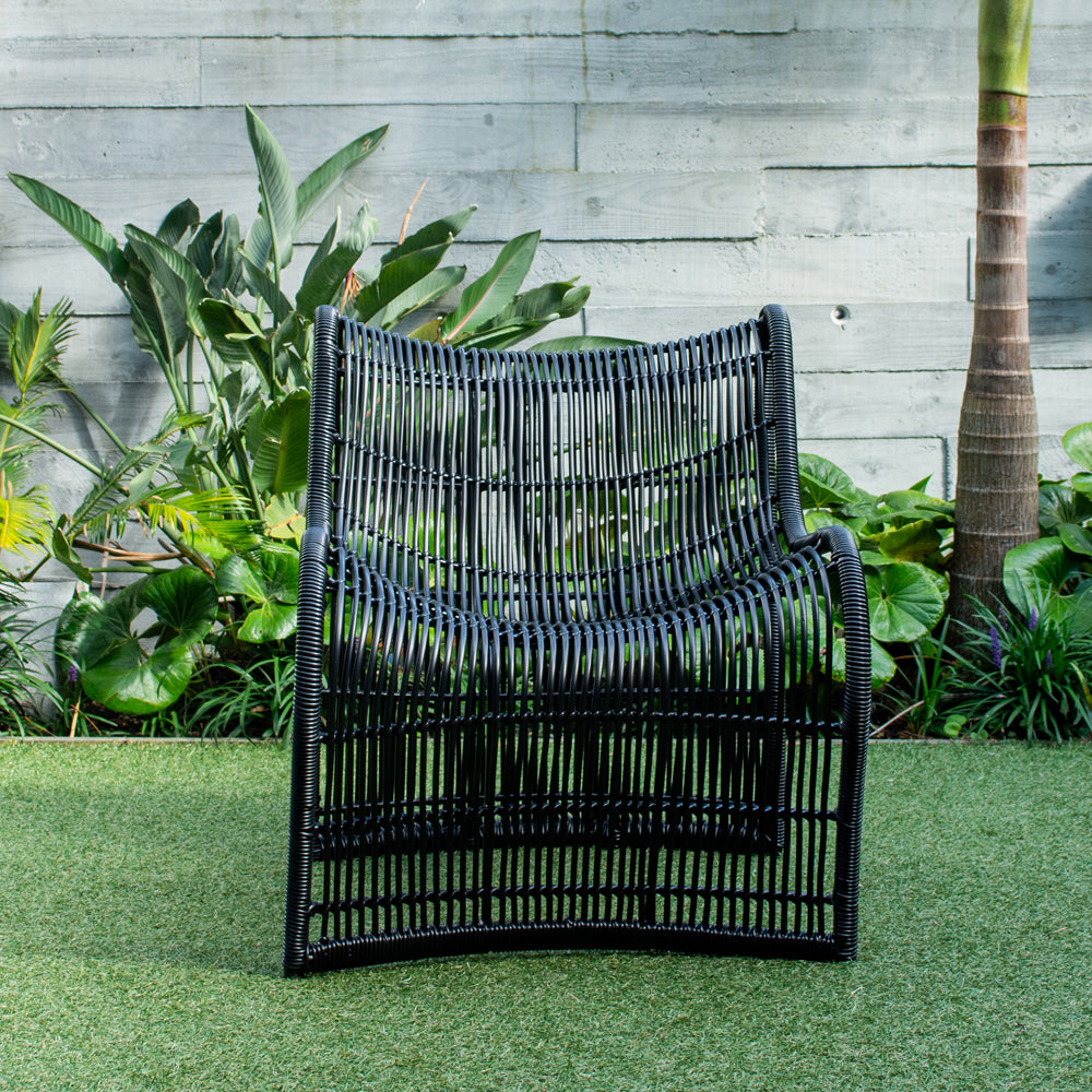 Wave Chair (Straight Weave) - Black