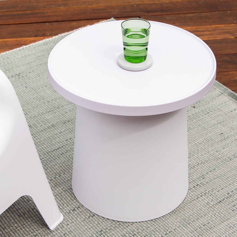 Hug Outdoor Side Table - White