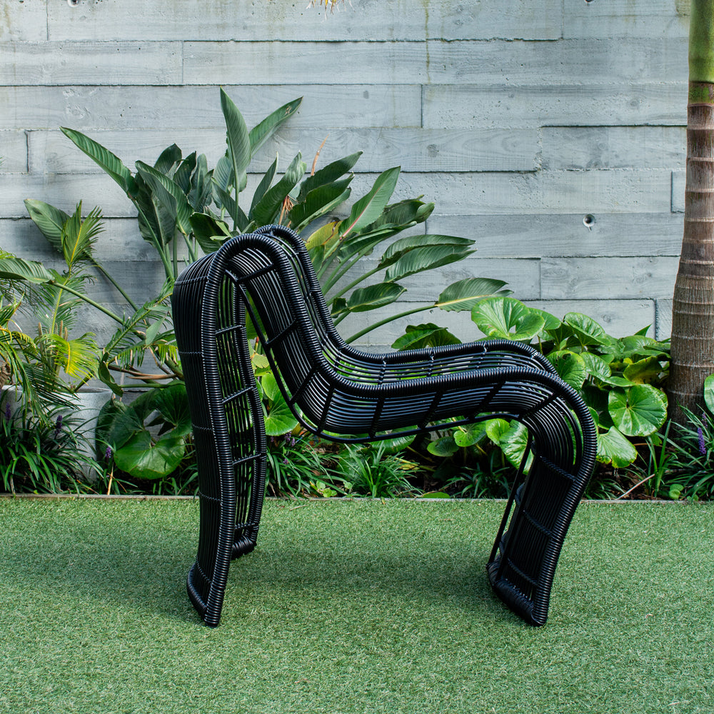 Wave Chair (Straight Weave) - Black