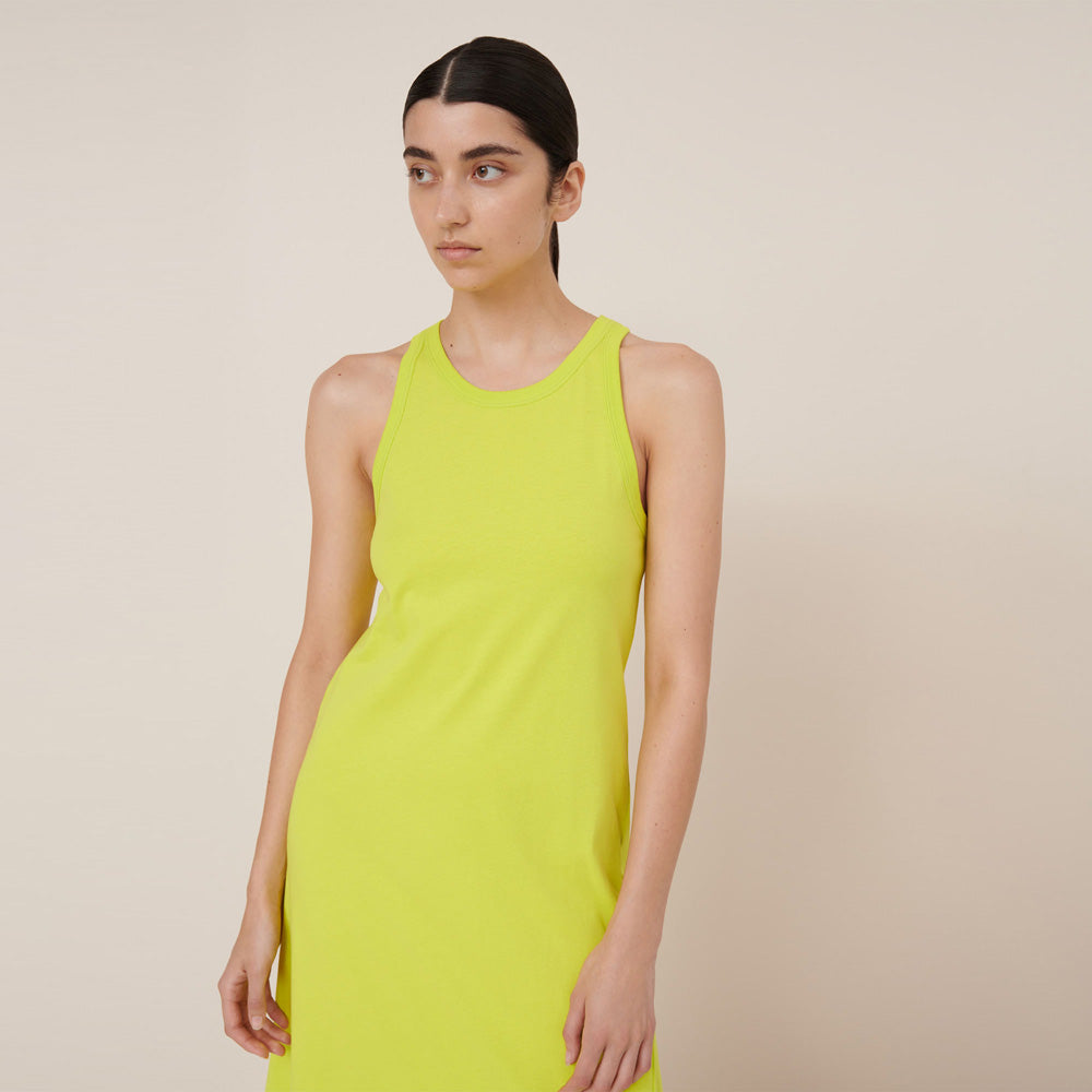 Racer Back Dress - Fluro Yellow