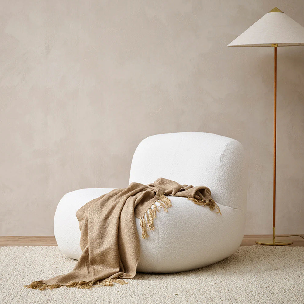 Richmond Wool Blend Throw - Cumin