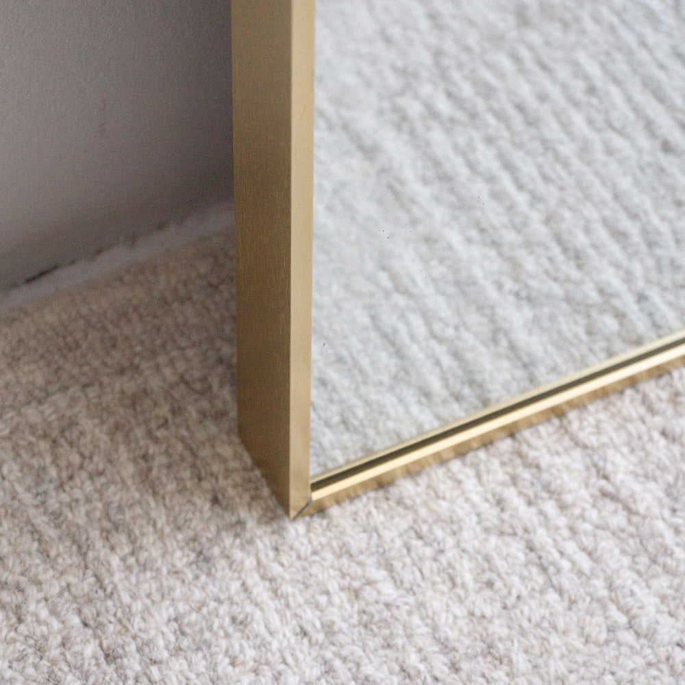 Alberto Arch Floor Mirror - Brass