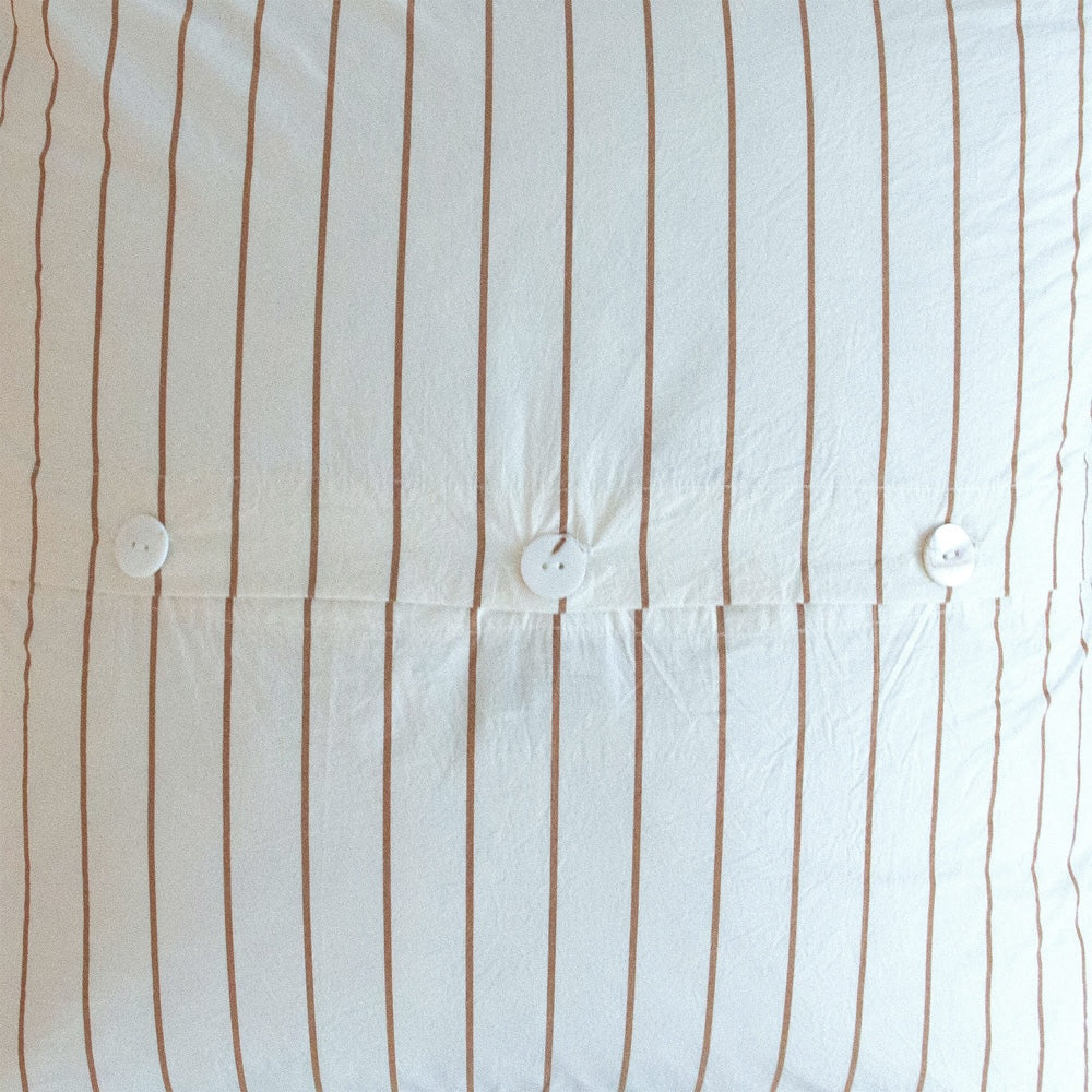 Stonewash Cotton Euro Pillowcase - Cedar Stripe