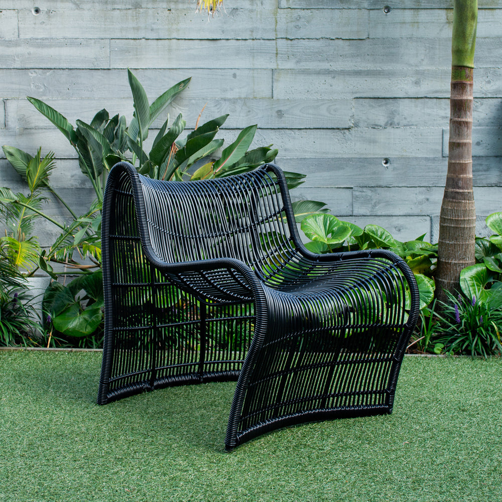 Wave Chair (Straight Weave) - Black