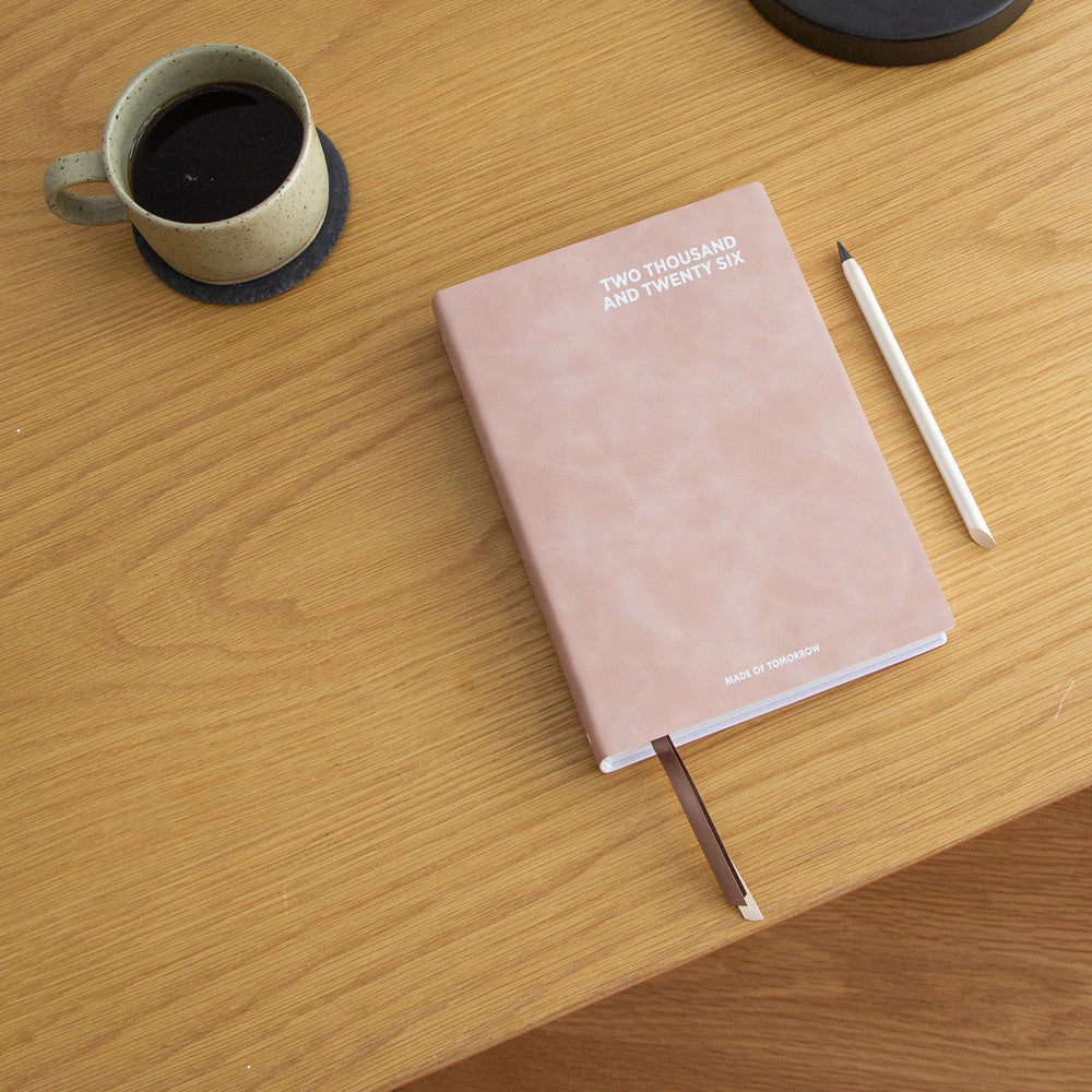 2026 A5 Daily Suede Diary - Petal