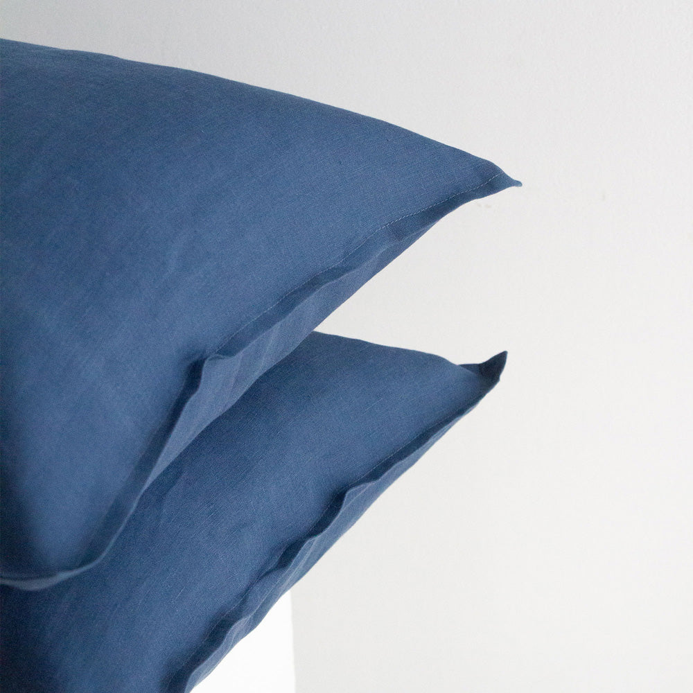 Linen Pillowcases - Navy