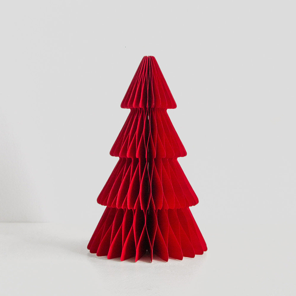 Standing Tree Decoration 30cm - Cherry Red