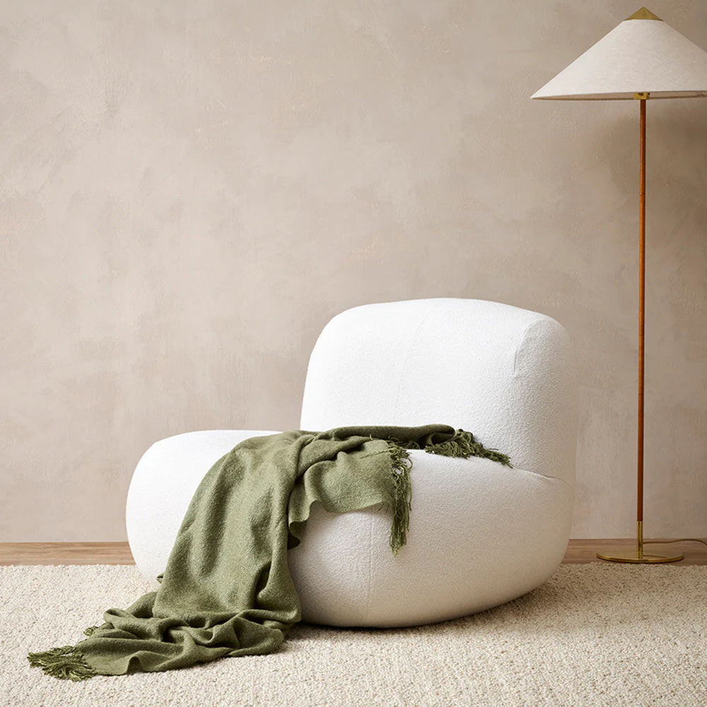 Richmond Wool Blend Throw - Moss