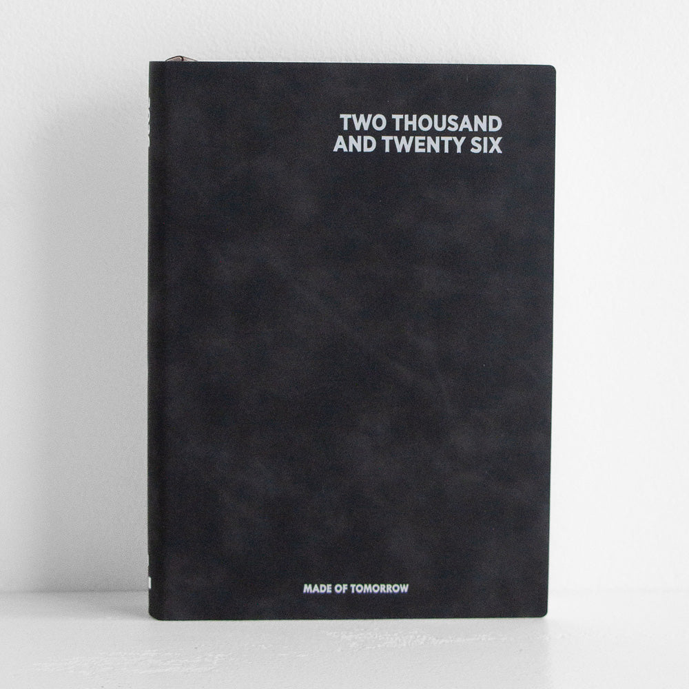 2026 A5 Daily Suede Diary - Onyx