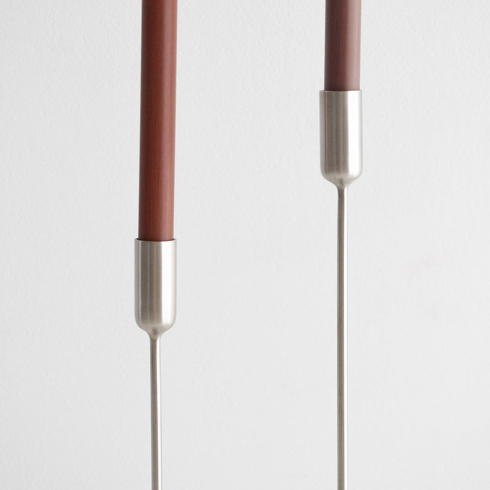 Kira Stainless Steel Candle Holder Set