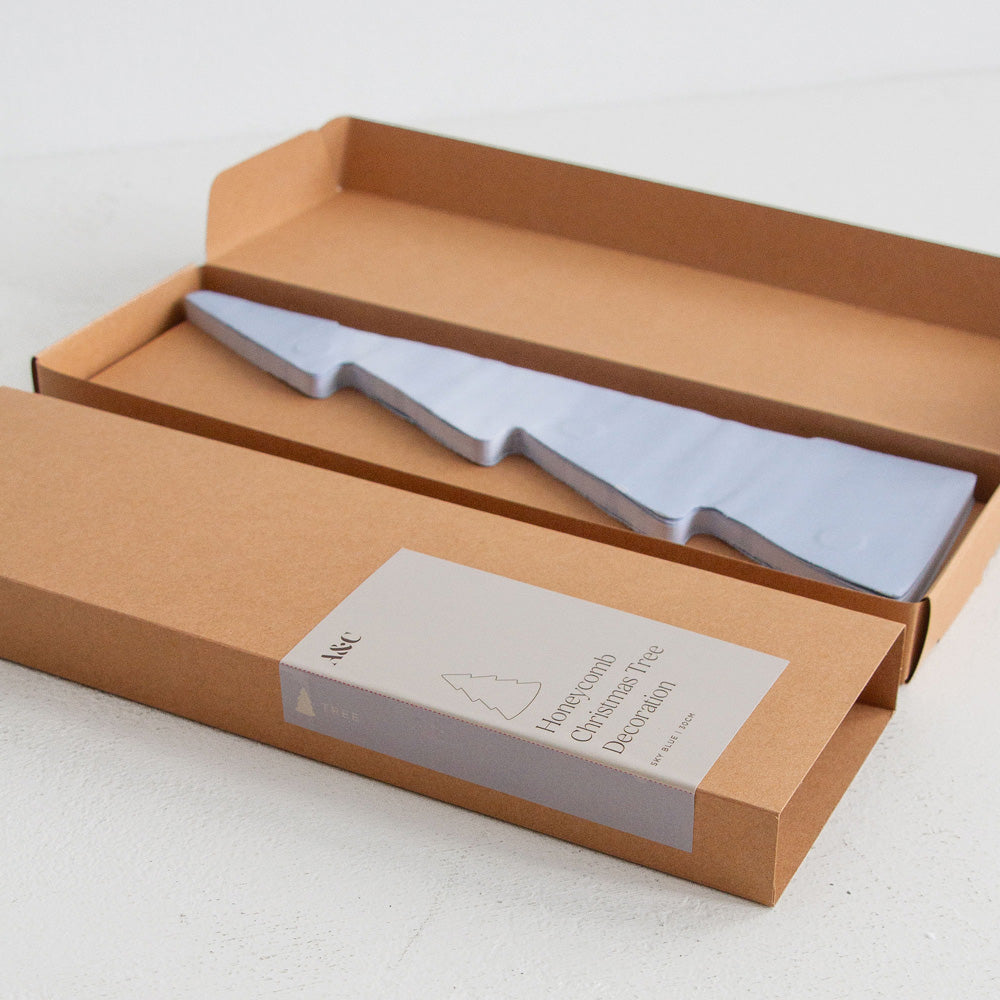 Standing Tree Decoration 30cm - Sky Blue