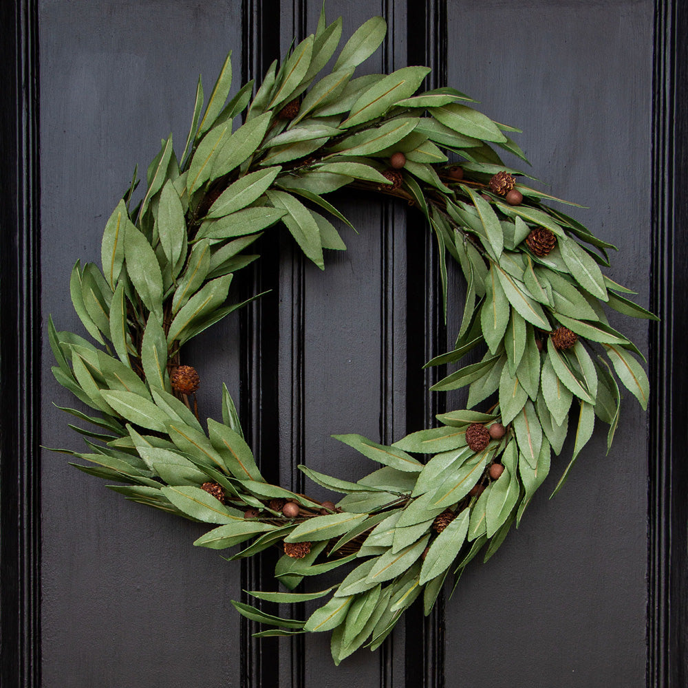 Eucalyptus and Wood Berry Wreath