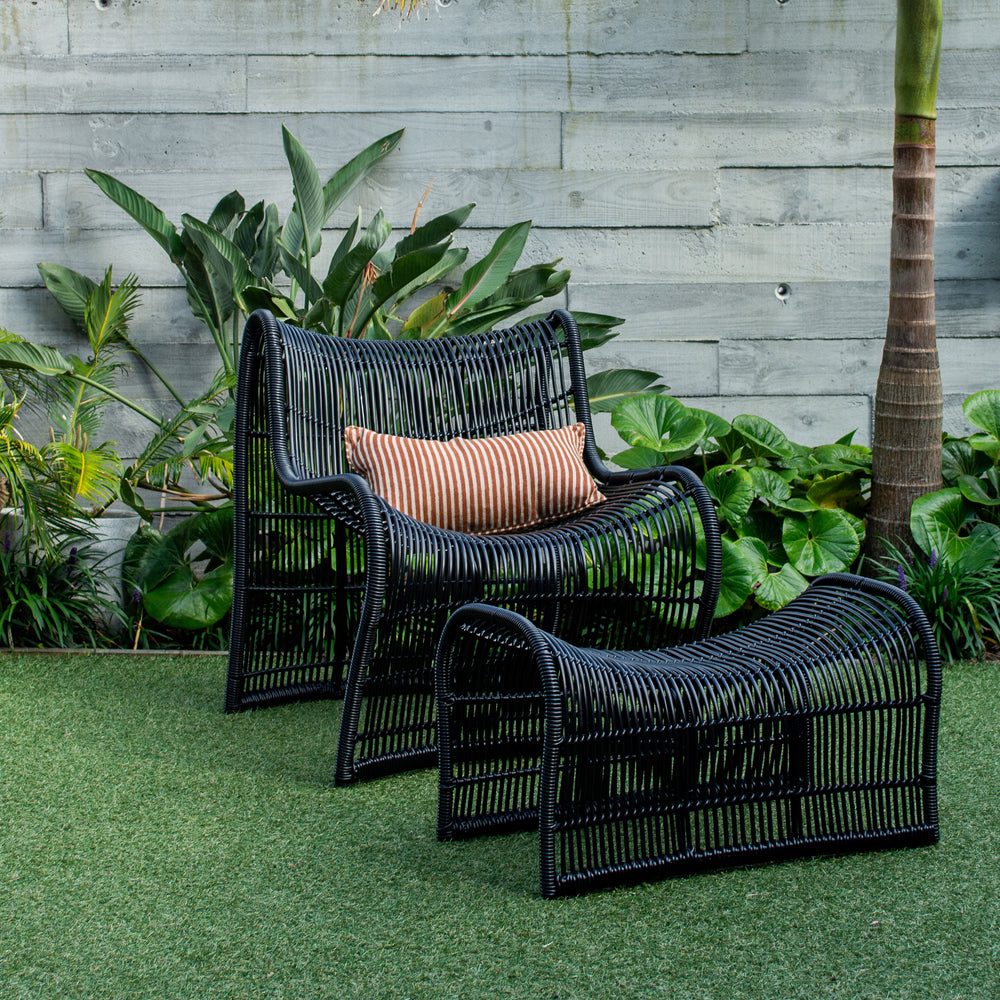 Wave Chair (Straight Weave) - Black