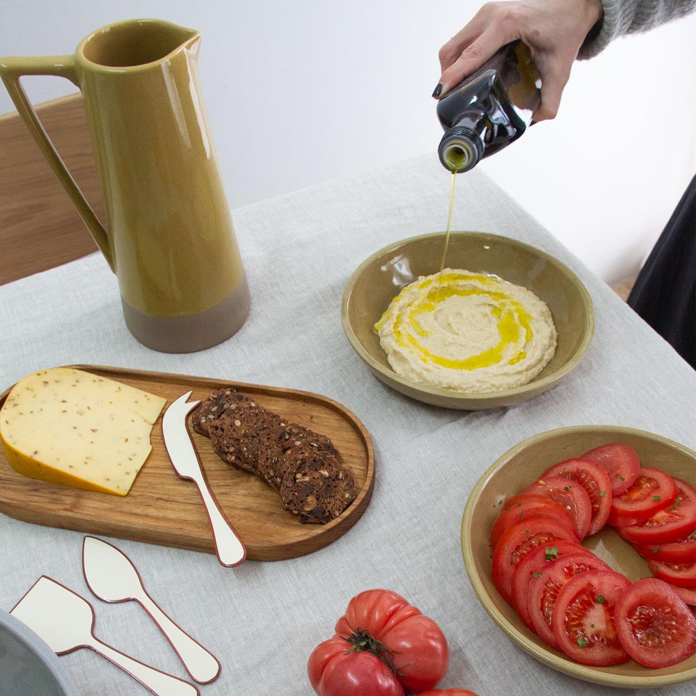 Alder Enamel Cheese Set (3 piece) - Cream