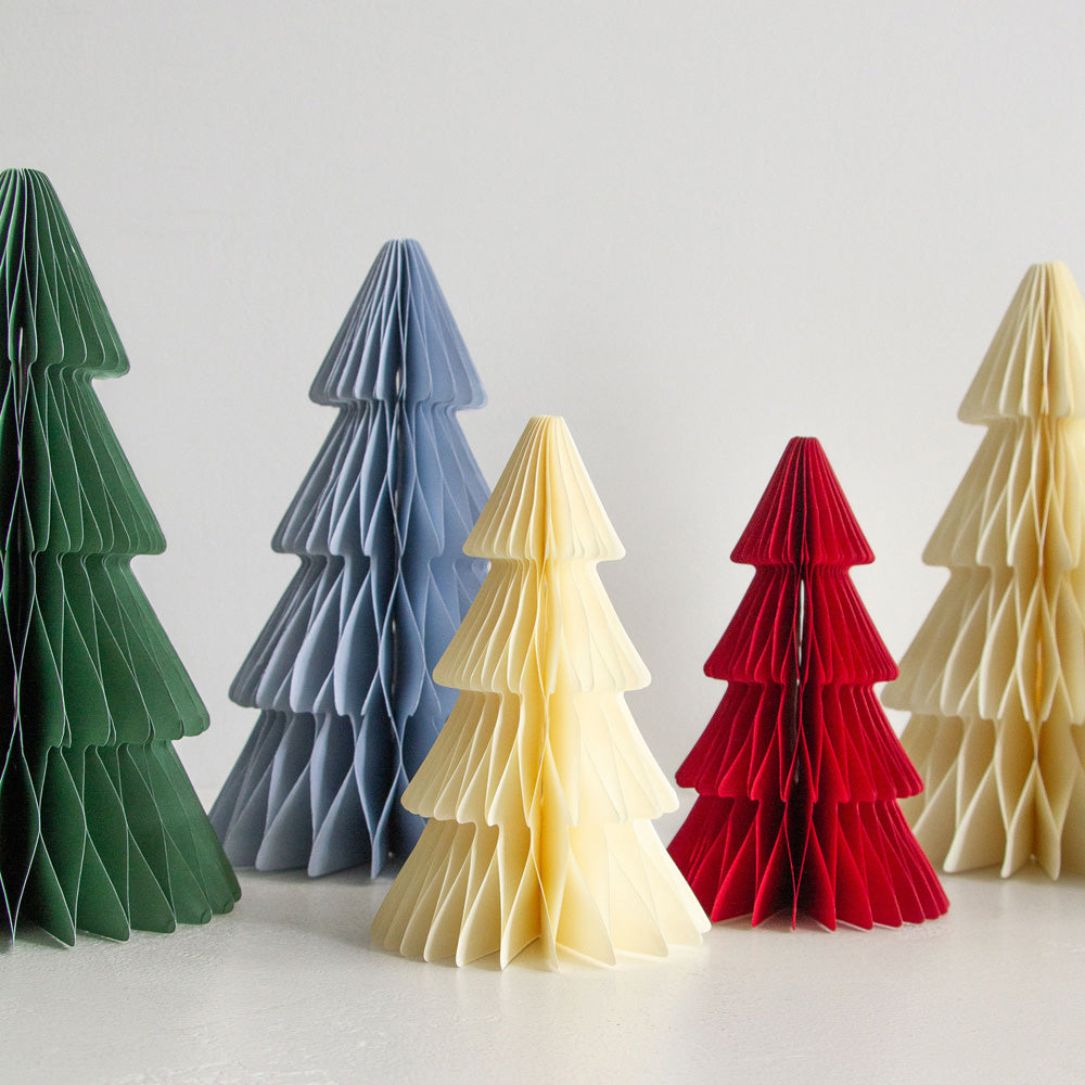 Standing Tree Decoration 20cm - Cream