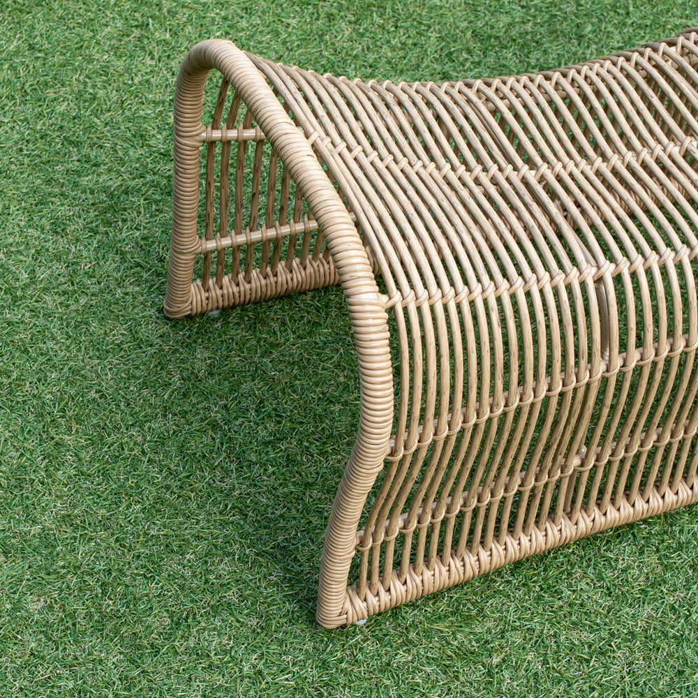 Wave Foot Stool (Straight Weave) - Natural