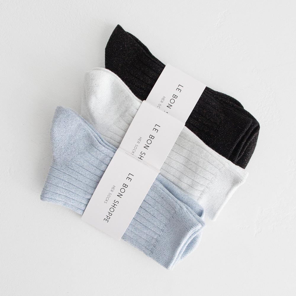 Her Socks Lurex - Morning Mist