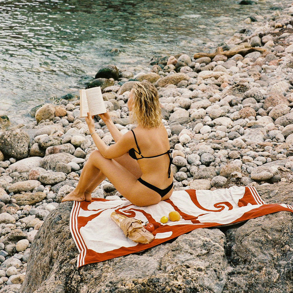 Florence Double Towel - Red Ochre