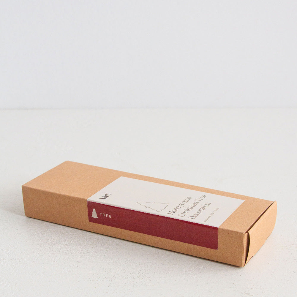 Standing Tree Decoration 20cm - Cherry Red