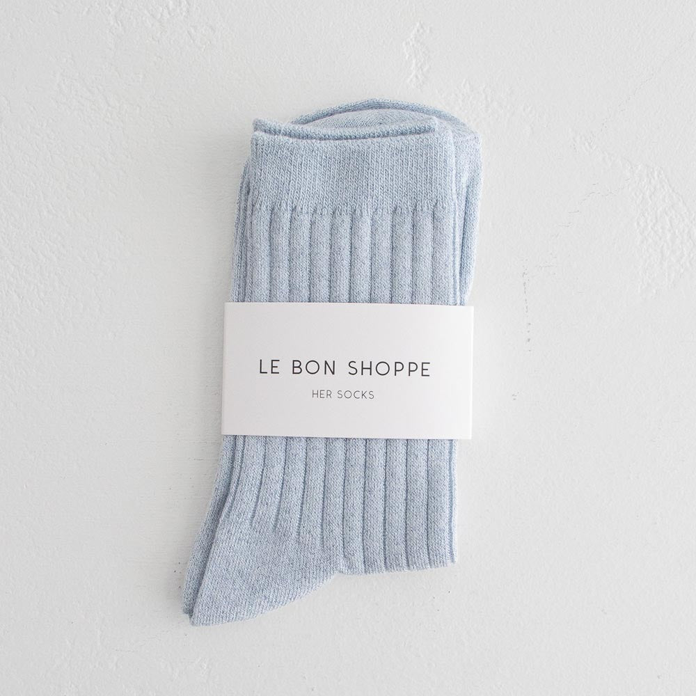 Her Socks Lurex - Morning Mist