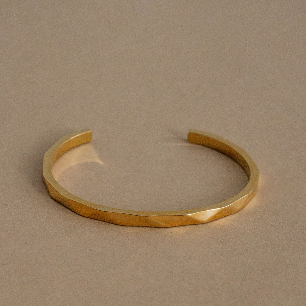 Tri Gold Bangle - Gold