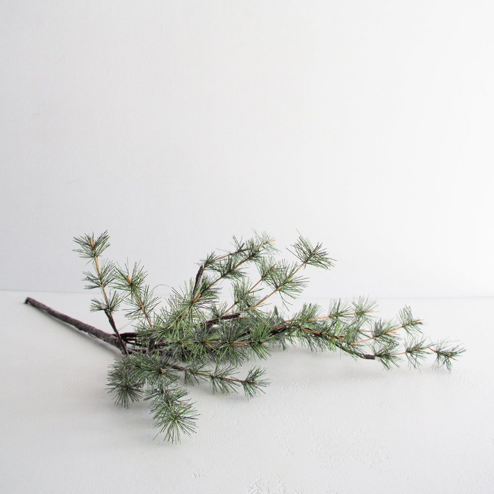 Frosted Pine Branch with LEDs