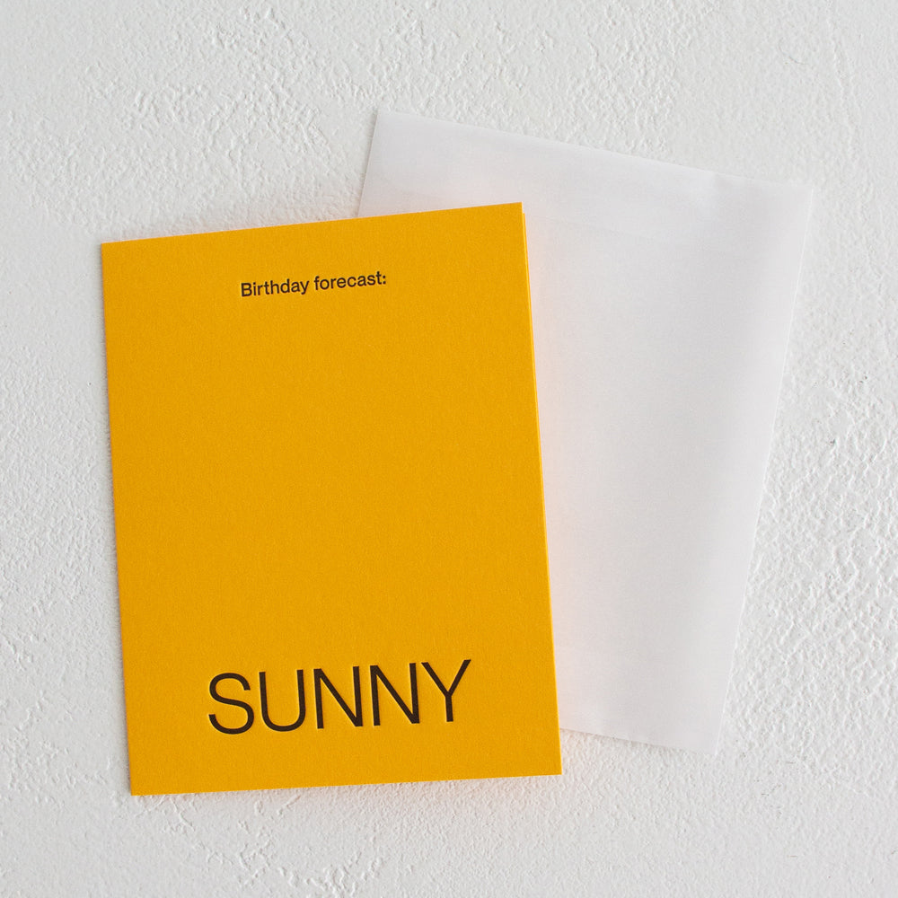 Birthday Forecast Sunny