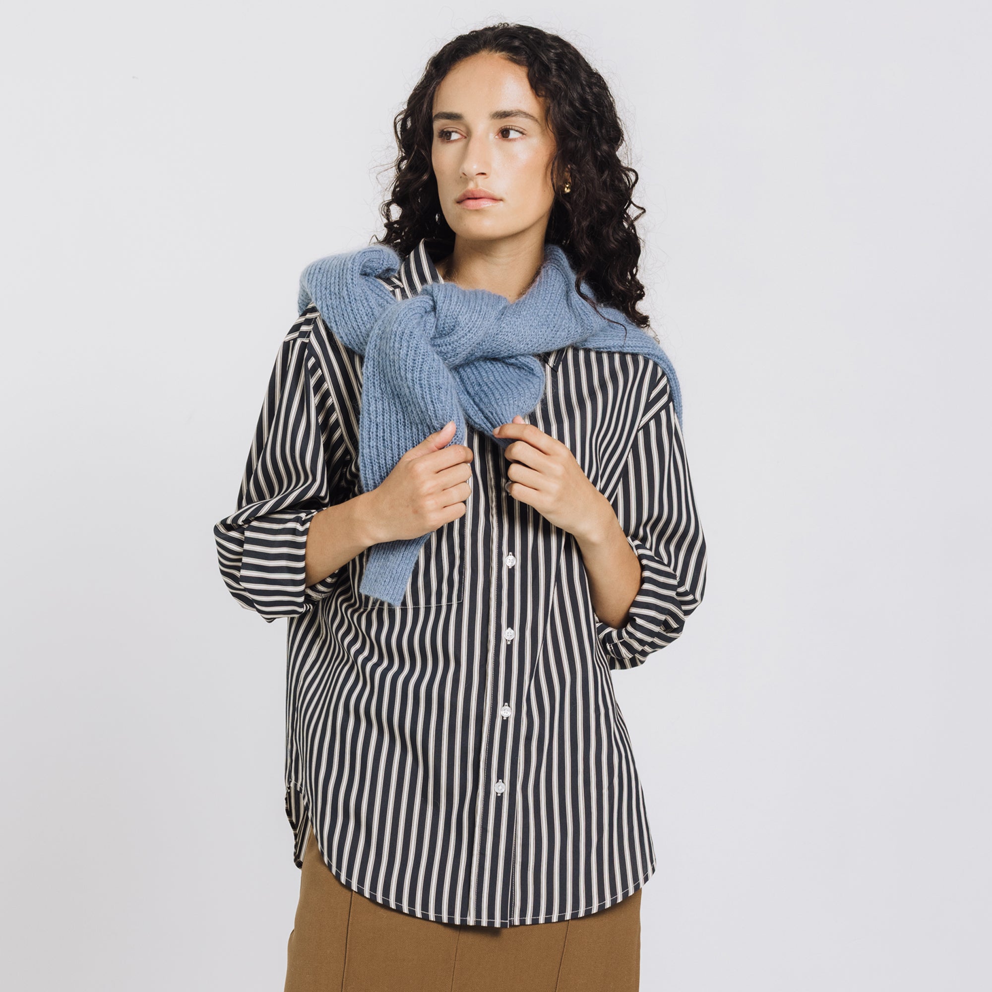 Phoebe Shirt - Navy Stripe