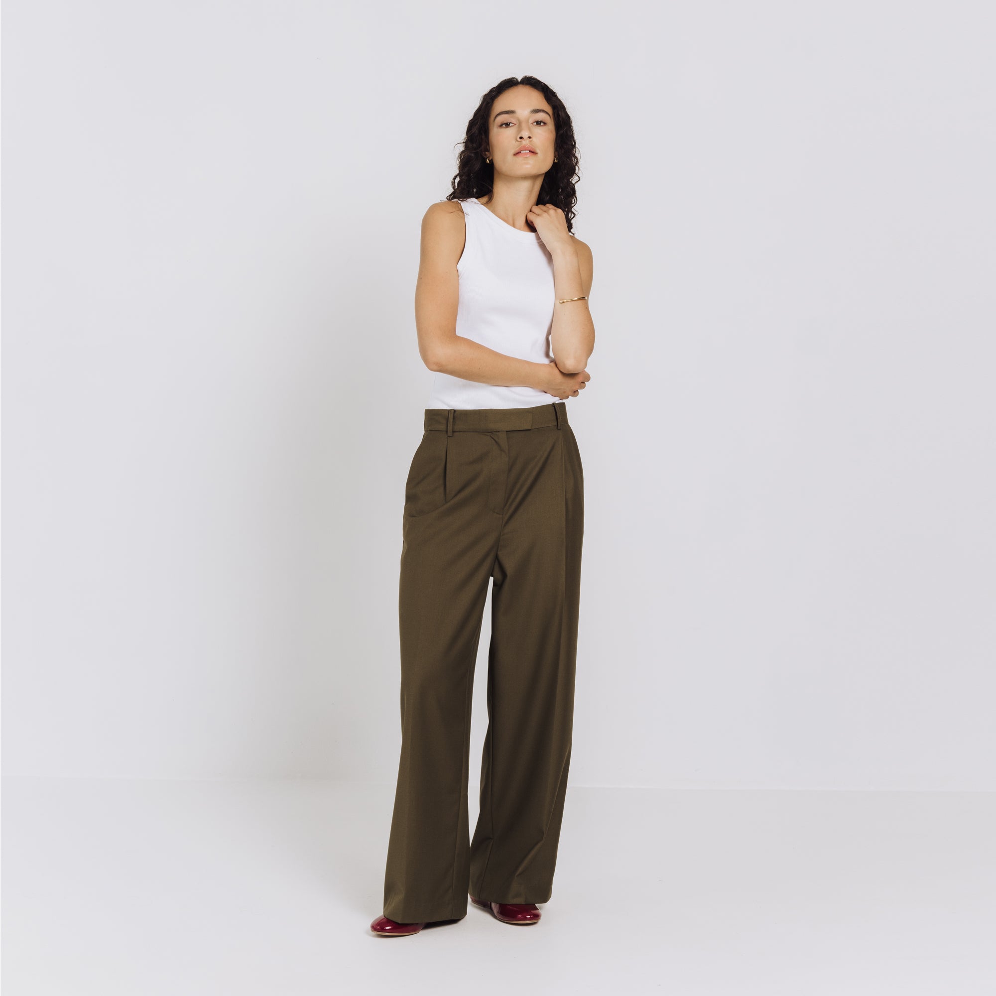 Margot Trouser - Dark Olive