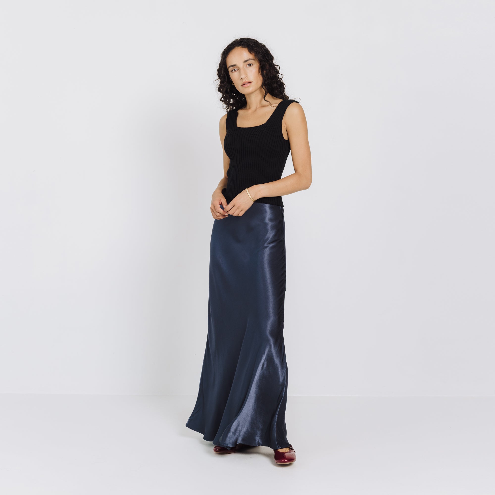 Greta Skirt - Denim Blue