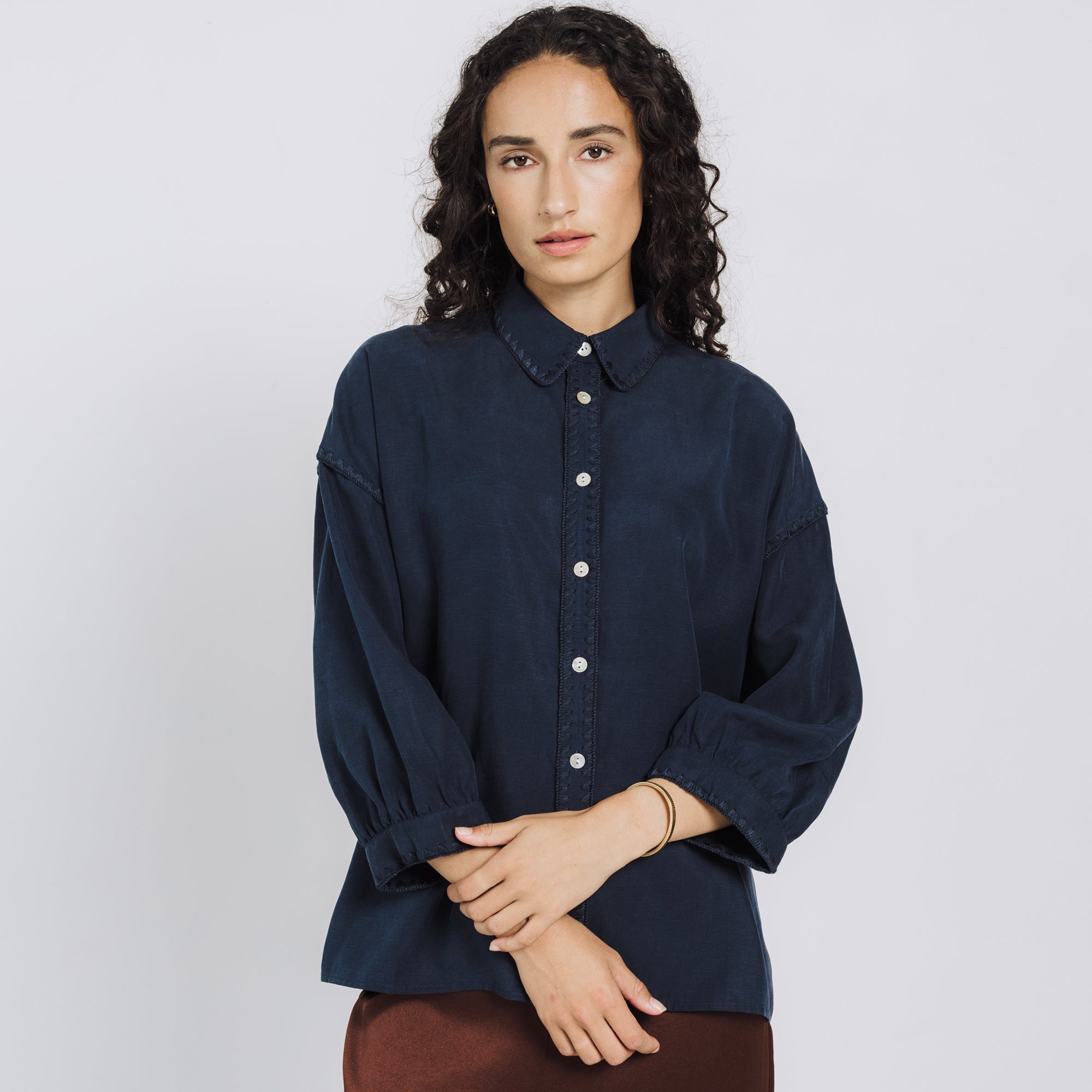 Georgia Blouse - Ink