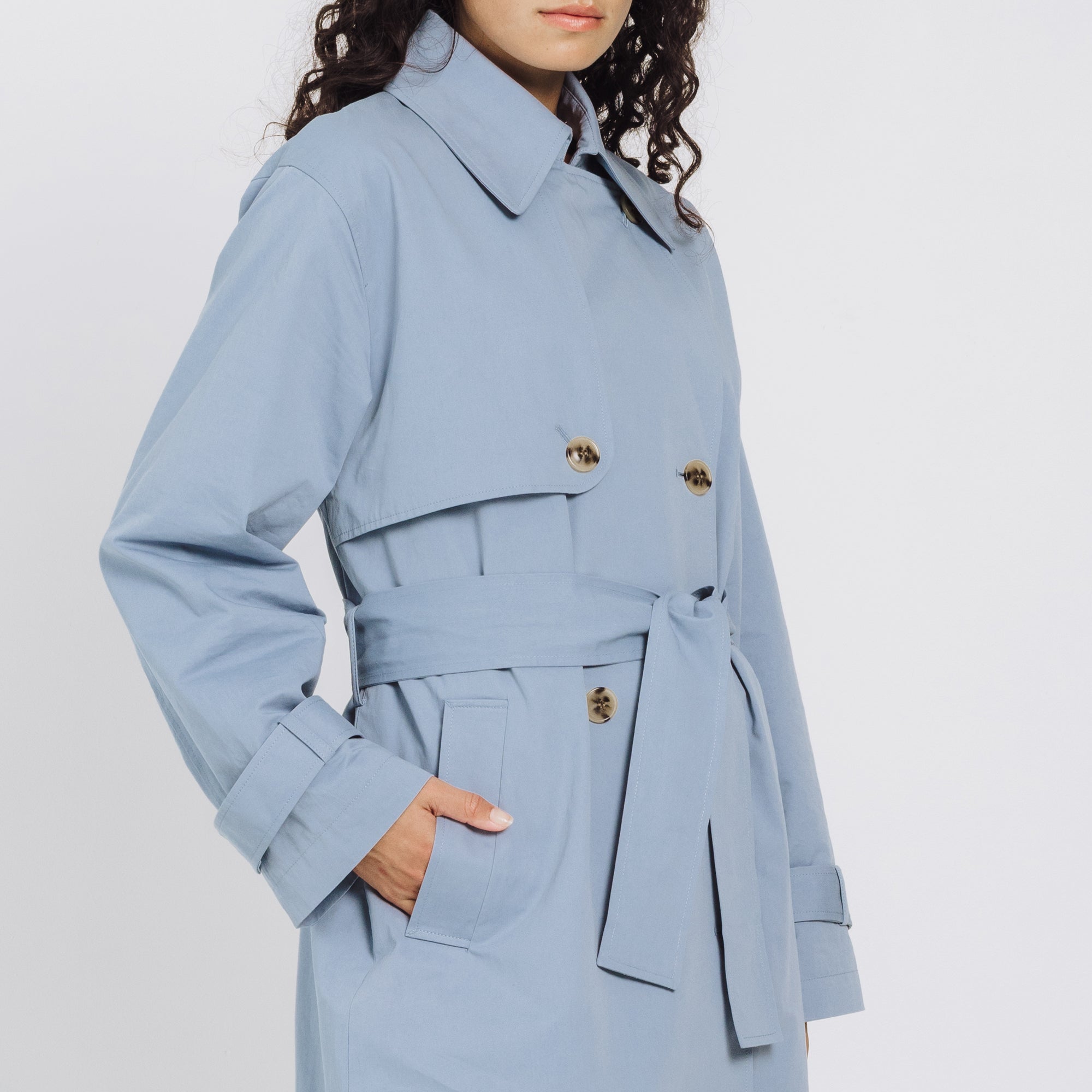 Poppy Coat - Dusty Blue