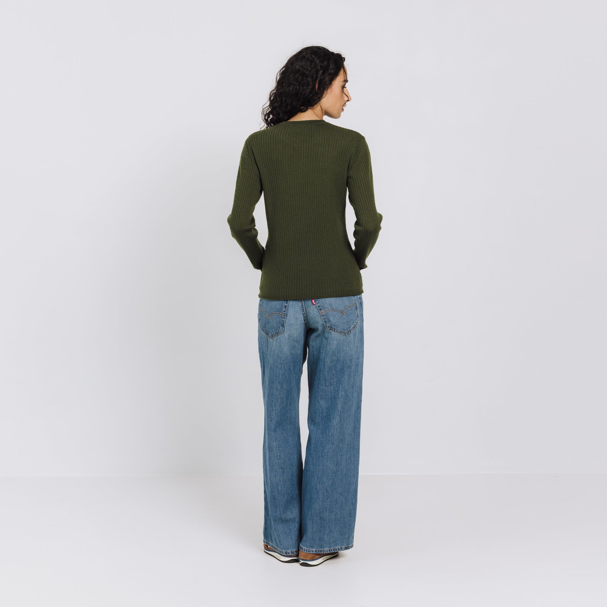 Ella Merino Crew - Olive