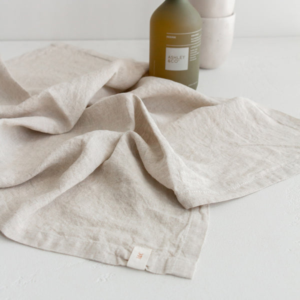 A&C Linen Tea Towel - Oatmeal