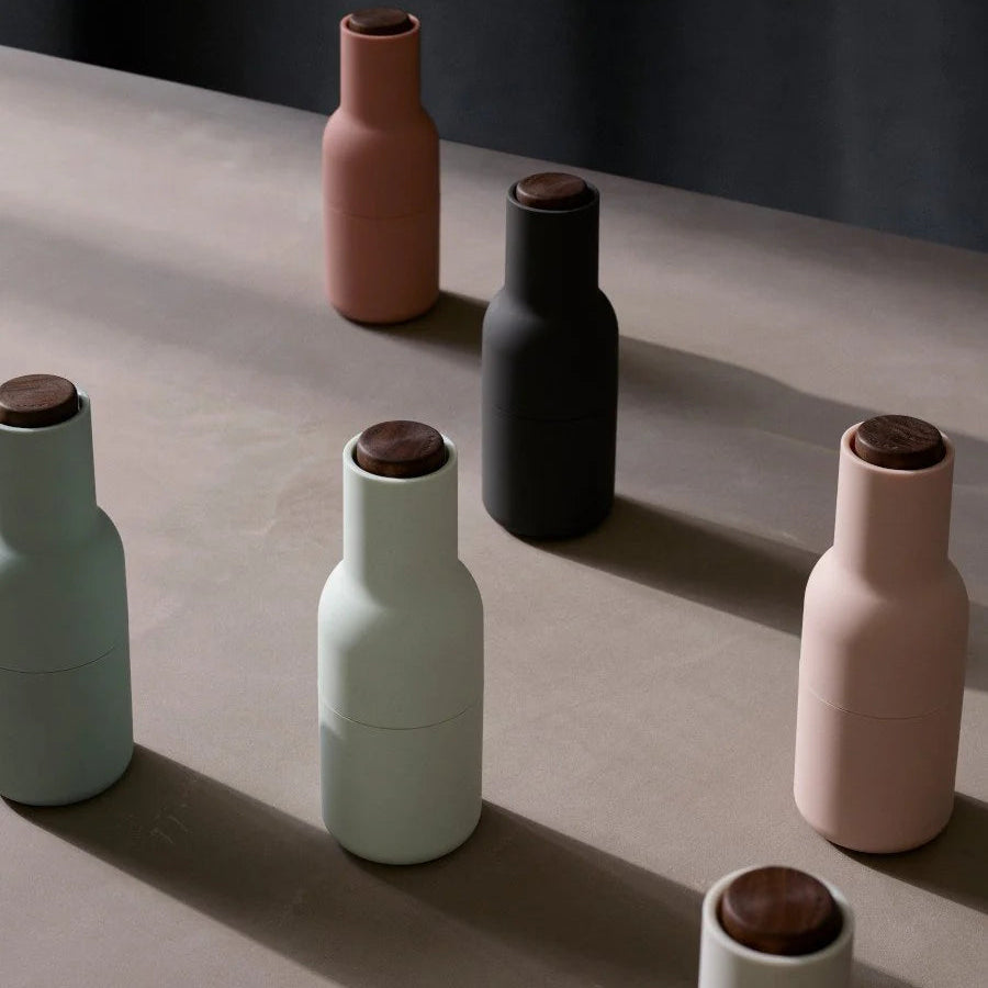 AUDO Salt & Pepper Grinders - Nudes with Walnut Lid