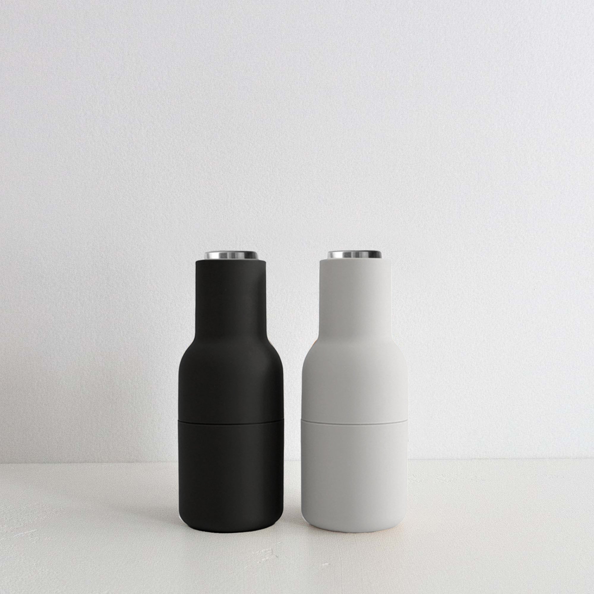 AUDO Salt & Pepper Grinders Ash & Carbon (Steel Lid)