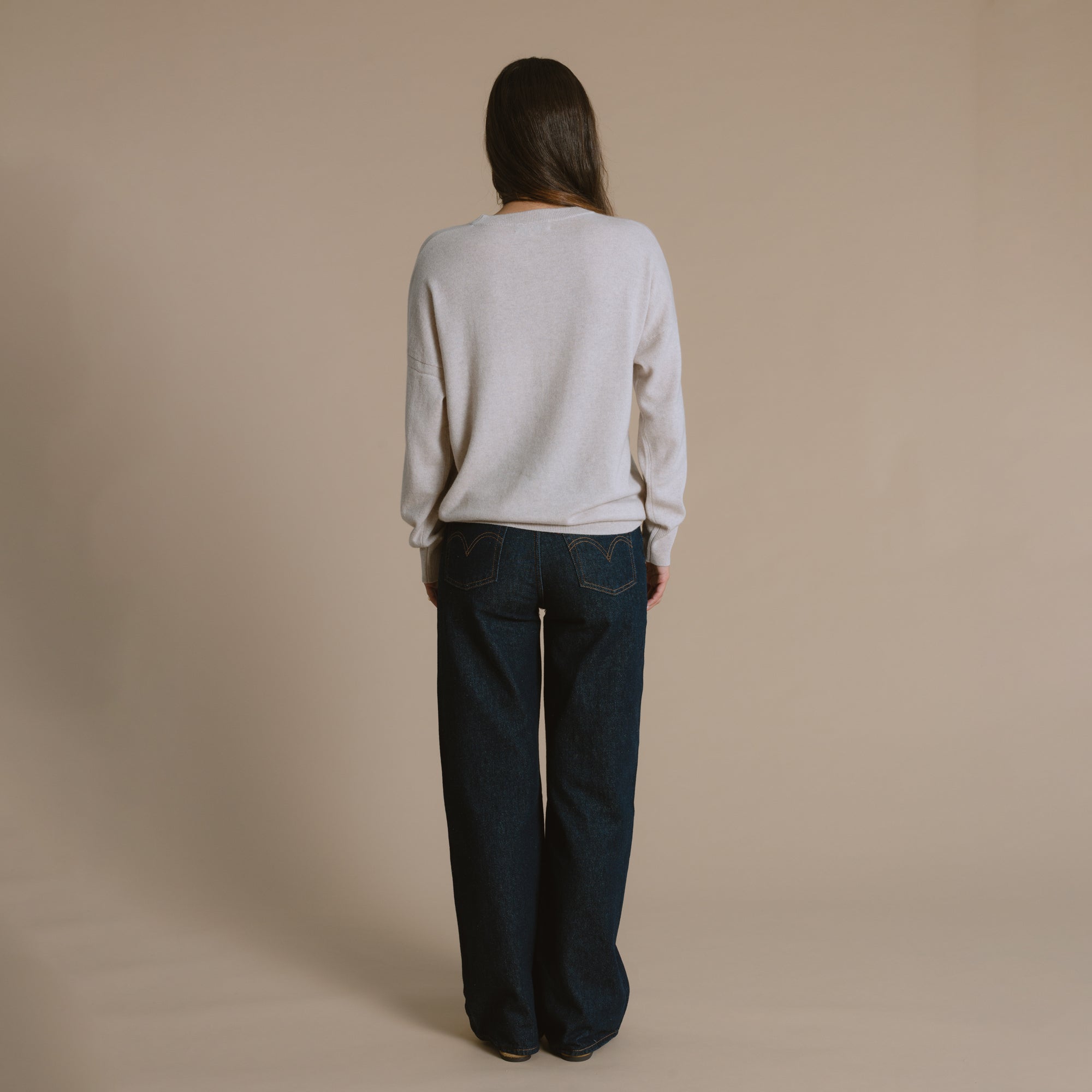 Charlie Cashmere Wool Crew - Oat