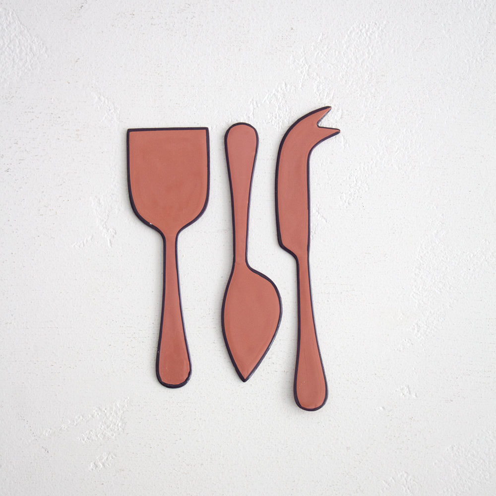 Alder Enamel Cheese Set (3 piece) - Pepperberry