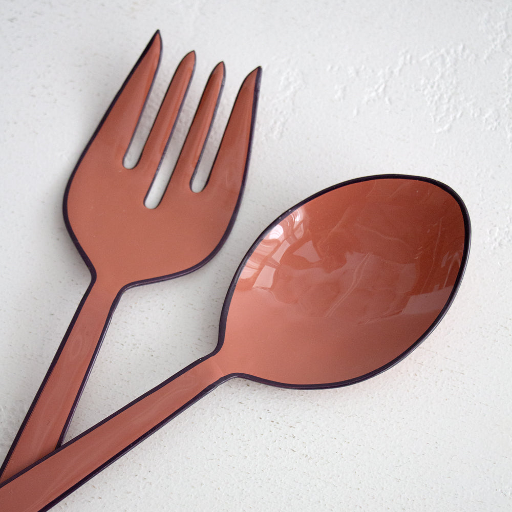 Alder Enamel Salad Servers - Pepperberry