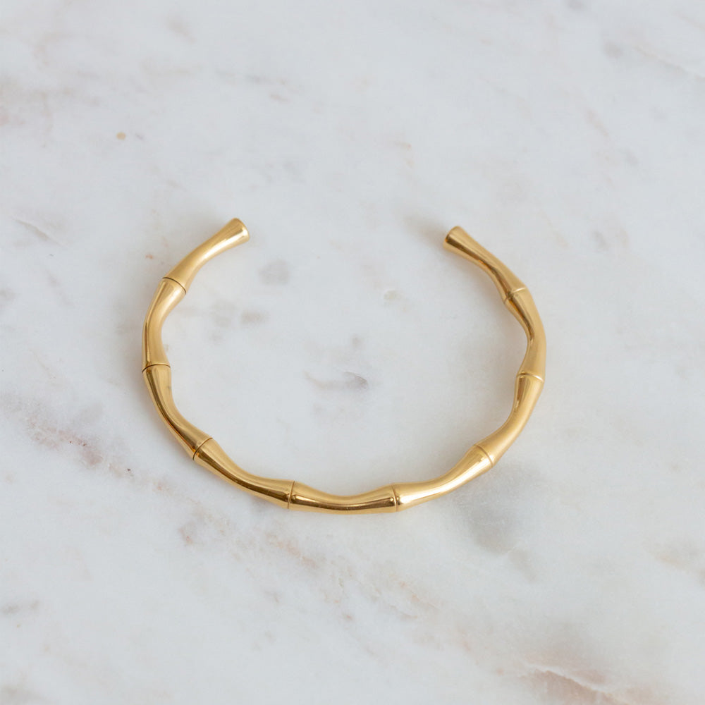Bamboo Bangle - Gold