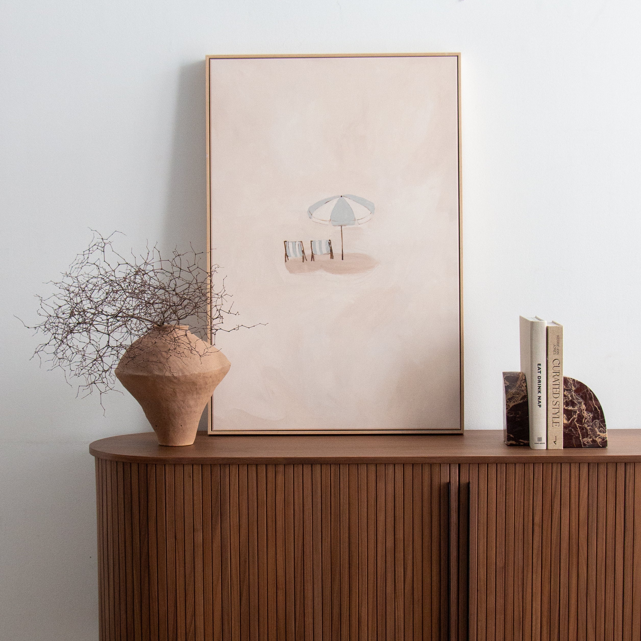 Beach Date Framed Canvas