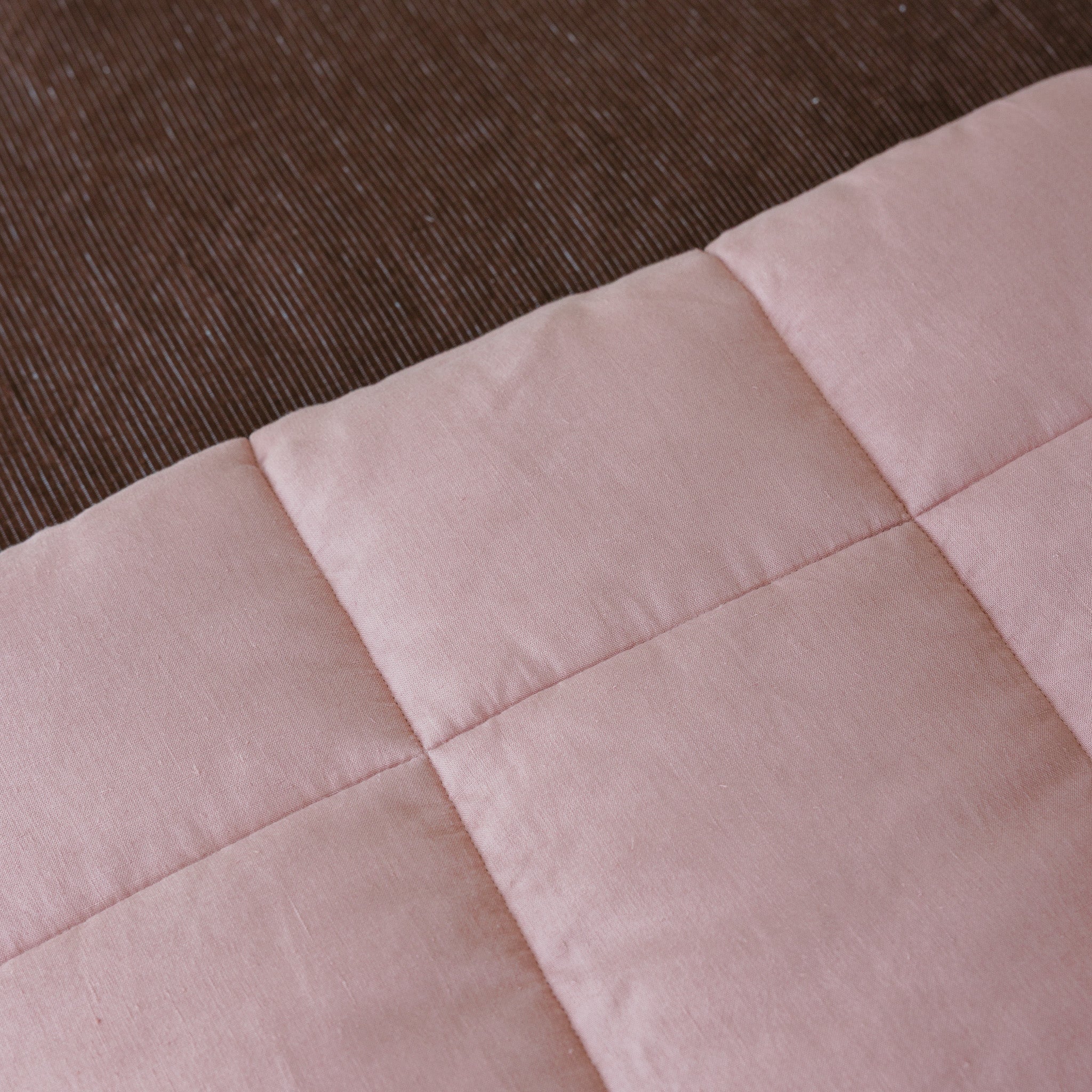 Linen Quilted Bedcover - Rosa